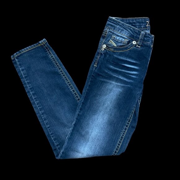 Medium Wash Skinny Jeans - Picture 2 of 3